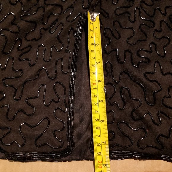 NWT Vintage Scala 100% Silk Beaded Cocktail Dress Gantos - Picture 12 of 13